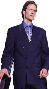 Men'S Poly ~ Rayon Dark Navy Blue Suit For Men