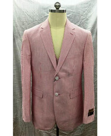 Mens Red  2 Button Seersucker Sear sucker suit