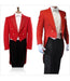 3 Piece Formal Wedding Tuxedo Red/Black Tail Tux Tailcoat with suit  with tails - Red