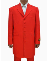 Men's Red Seven Button Zoot Suits