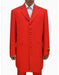 Men's Red  Seven Button Zoot Suits
