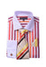 Red Men's White Collar Two Toned Contrast Unique Stripe Fashion Shirt Tie White Collared Contrast  And Hanky Matching Color