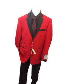 Men's Red Ticket Pocket  Long Sleeve Jacket