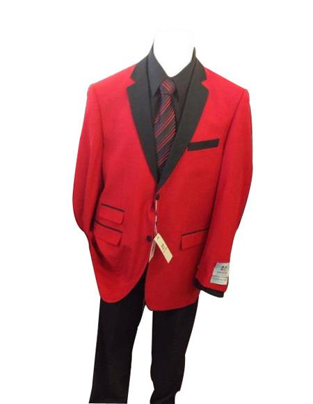 Men's Red Ticket Pocket  Long Sleeve Jacket