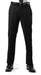 Men's Black Regular Fit Flat Front Dress Pants