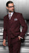 2 Button Vested 3 Piece Suits Men'S 3 Piece Regular Fit Burgundy ~ Wine ~ Maroon Suit