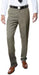 Men's Tan Classic Regular Fit Business Flat Front Dress Pants