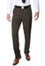 Men's Taupe Comfortable Adjustable Stretchy Flat Front Dress Pants
