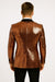 Mens Rose Gold Sequin Tuxedo Jacket with Black Satin Shawl Lapel and Matching Bow Tie