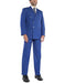 Men's Royal Blue Two-Piece Classic Fit Double Breasted Suits Dress Suits for Men Jacket & Pleated Pants