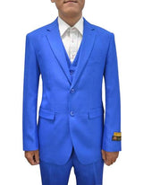 Men's Royal Vested 3 Piece Dress Suits