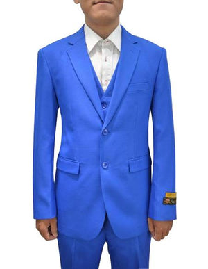 Men's Royal Vested 3 Piece Dress Suits