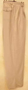long rise big leg slacks Sand Wide Leg Dress Pants Pleated baggy dress trousers unhemmed unfinished bottom