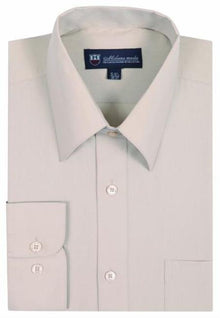 Plain Solid Color Traditional Sand Men's Dress Shirt