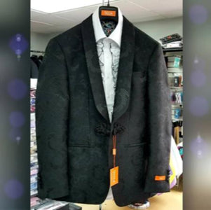 Men's Shawl Lapel Black Suit