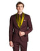 Mens Shawl Lapel Burgundy/Gold ~ Wine ~ Burgundy Dinner Jacket