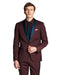 Men's Shawl Lapel  Burgundy/Navy ~ Wine ~ Maroon Suit  Tuxedo Burgundy Suit