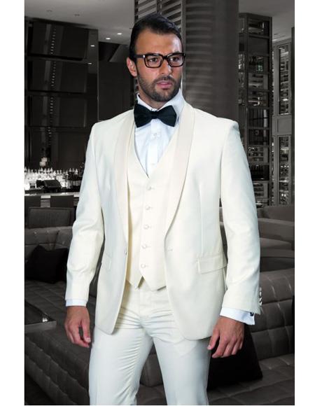 Encore Cream 1-Button Shawl Tuxedo main image 0