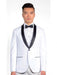 Men's Trim Slim Fit Tuxedo with Shawl Lapel White,Black