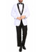 Mens Slim Fit Shawl Prom Tuxedo in White