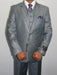 Men's Three Piece Vested Suit Shinny Sharkskin Ocean Blue