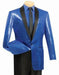 Shiny Flashy Shark skin Metallic Sapphire Blue Sequin Formal Royal Color Tuxedo Shawl Lapel Sportcoat Jacket