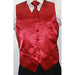 Burgundy V-Neck Flexible Vest 3-Piece Dress Tuxedo - Men'S Neck Ties - Mens Dress Tie - Trendy Mens Ties