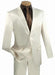 Shiny Sharkskin Metallic 2 Button Suits Off-White