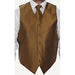 Men's Rust Brown Four-piece Dress Tuxedo Wedding Vest - Men's Neck Ties - Mens Dress Tie - Trendy Mens Ties
