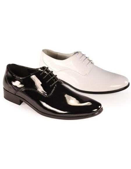 Black & White Men's Tuxedo Oxford Shoes