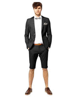 Mens Short Pants Suit Set Mens Suit For Men Black Two Button
