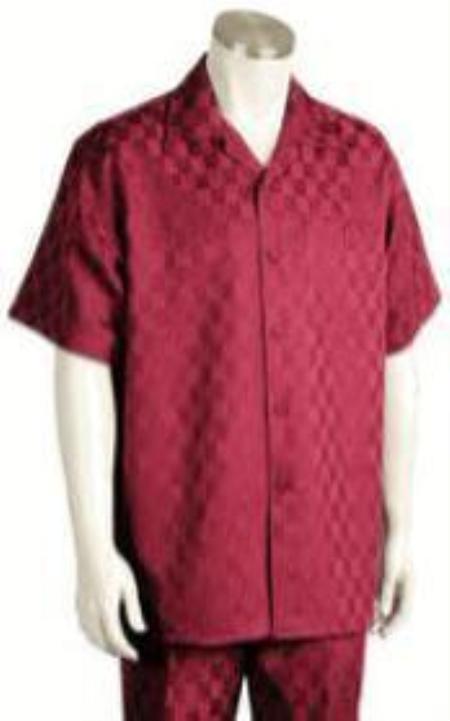 Men's Short Sleeve 2piece Casual Two Piece Mens Walking Outfit For Sale Pant Sets three piece suit