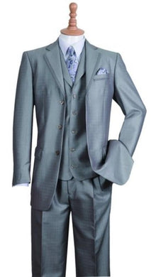 Mens Silver Suit Mens Silver Three Buttons Style Suit Fashion Cheap Priced Business Suits Clearance Sale Edged Jacket W/ Pants Vest Set