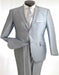 Men's True Slim Suits in Popular Shark Skin Fabric Silver