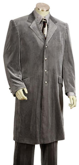 Mens Zoot Suit Mens Fashionable Long Suit Silver 45'' Long Jacket EXTRA LONG JACKET Maxi Very Long