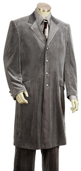Mens Zoot Suit Mens Fashionable Long Suit Silver 45'' Long Jacket EXTRA LONG JACKET Maxi Very Long