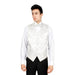 Men's Silver P A I S L E Y 4-Piece Men's Vest Set Also available in Big and Tall Sizes