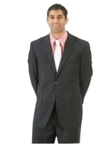 Men'S 2 Button Dark Black Super Hand Discounted Salenon Back Vent