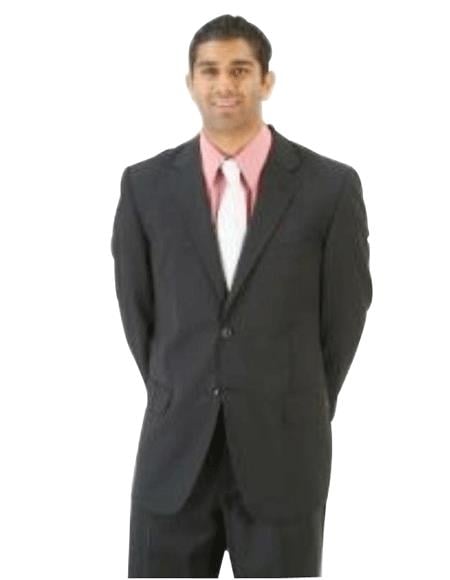 Men'S 2 Button Dark Black Super Hand Discounted Salenon Back Vent