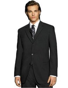 Exclusive Simple & Classy Smooth Solid Black Men's Three Buttons Style suit premier quality italian fabric