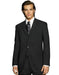 Exclusive Simple & Classy Smooth Solid Black Men's Three Buttons Style suit premier quality italian fabric
