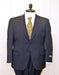 2 Button  Wool Suit Dark Navy Blue Suit For Men Stripe ~ Pinstripe