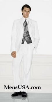 Single Breasted EXTRA FINE HAND MADE White Tuxedo Dress Suit