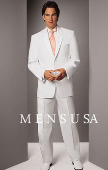 Pure Snow White  Tuxedo  styling with a non-vented back