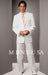 Pure Snow White  Tuxedo  styling with a non-vented back