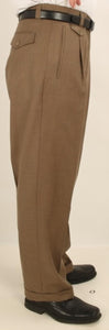 Men'S Wide Leg Single Pleated Pants Taupe Men'S Wide Leg Trousers - Cheap Priced Dress Slacks For Men On Sale