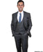 Mens Six Button Double Breasted Peak Lapel Hybrid Fit Suit Grey Blue
