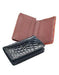 Men'S Genuine Exotic Animal Skin Ferrini Genuine Crocodile Card Holder Wallet Black
