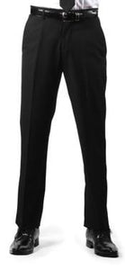 Men's Premium Slim Fit Flat Front Dress Men's Tapered Men's Dress Pants Black