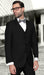 Men's Black Pinstripe Three Piece Suit